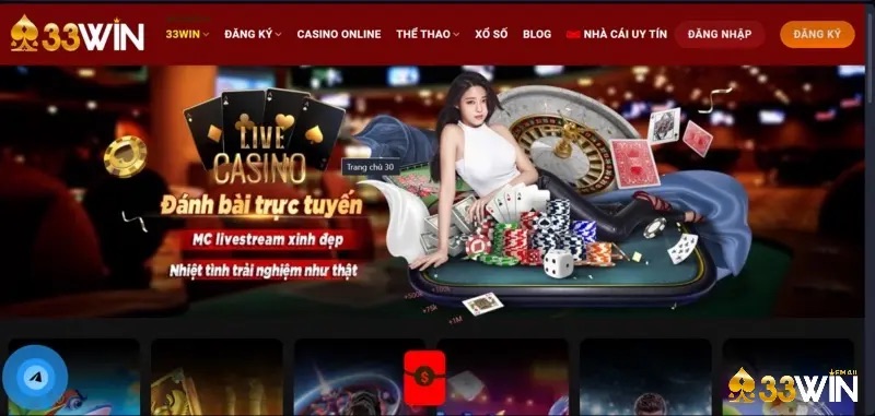 Giao diện trò chơi lôi cuốn khách hàng tại 33win